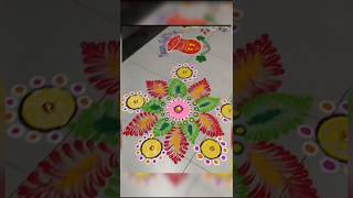 rangoli rangolidesign rangoliart colors rangolilovers [upl. by Aiyt]