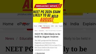 quotNEET PG 2024 EXAM IN AUGUSTquot♂️NEET PG EXAM DATE🔗NEET PG 2024 EXAM SHEDULE🔗EXAM EXPECTED DATEexam [upl. by Ayomat]