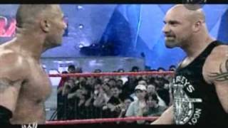 WWE Backlash 2003 The Rock vs Goldberg Promo HQ [upl. by Rramahs]