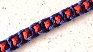 How To Tie The Hugs And Kisses XOXO Paracord Bracelet No Buckle [upl. by Lehrer]