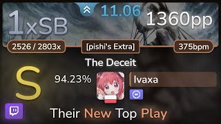 🔴 111⭐ Ivaxa  Fleshgod Apocalypse  The Deceit pishis Extra DT 9423  1360pp 1xSB  osu [upl. by Higbee97]