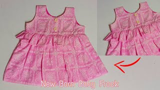 06 Months Baby Frock Cutting And Stitching  New Born Baby Frock 2024 babyfrock [upl. by Dalt]