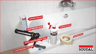 Easy system for applying silicone sealant in a bathroom with Soudal products [upl. by Cristine474]