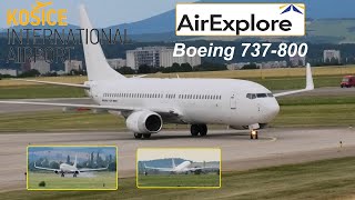 Boeing 737800 AirExplore 🇸🇰 ▲ Košice Int Airport 172021 ▲ Landing Engine Startup Take off [upl. by Leesen458]