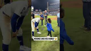 Mookie Betts shares his Game 2 victory with his loved ones ❤️ WorldSeries [upl. by Acnaiv]