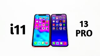 iPhone 11 vs 13 Pro  SPEED TEST [upl. by Ellehcan]