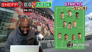 strictostrict Stricto Reaction To ODEGAARDS Goal  Sheffield utd 0  1 ARSENAL [upl. by Ema]