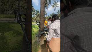 Coconut tree bike training session tamil tamilnadu coconuttreeclimber trending technology viral [upl. by Gracye]