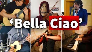 Who Played It Better La casa de papel  Bella Ciao Violin Ukulele Piano Guitar Saxophone [upl. by Ambur]