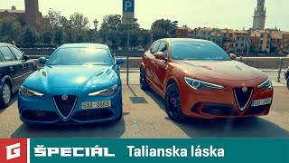 Alfa Romeo Stelvio QV vs Giulia QV v Taliansku  ENG SUB  GARAZTV špeciál [upl. by Standish]