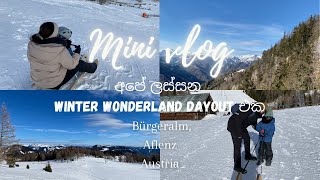 අපි ගත කරපු ලස්සන winter wonderland dayout එකක්  VLOG Bürgeralm Aflenz in Steiermark  Austria [upl. by Analahs16]