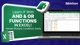 Using IF with AND OR and NOT functions in MS Excel  English  Free  Sikkhon [upl. by Faletti]