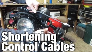 Shortening Motorcycle Control Cables  Honda CX500 [upl. by Bianka]