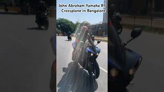 John Abraham Yamaha R1 Spotted in Bangalore johnabraham dhoom superbikes yamahar1 [upl. by Ennobe]