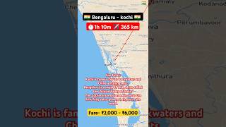 Bengaluru to kochi flight ✈️ route explore live flight route explore aviation excelbytesized [upl. by Ladd]