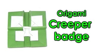 Origami Creeper Minecraft  Origami easy tutorial [upl. by Delila51]