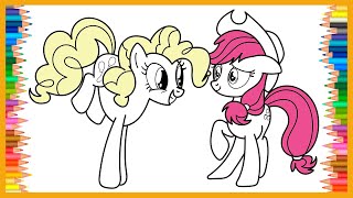 🎨🦄Coloring Swap Pinkie Pie amp Applejack  ColoringPaintingDrawing amp Color Swap [upl. by Oenire]