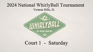 Court 1  2024 National WhirlyBall Tournament  Saturday [upl. by Yelrebma]