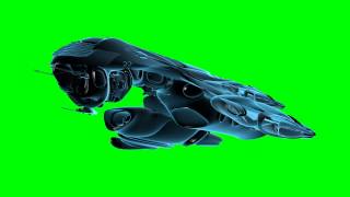 futuristic UFO ship in green screen free stock footage [upl. by Irrehc]