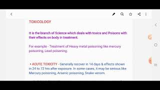 Toxicology  Types of Toxicity [upl. by Eryn]