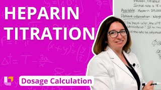 Heparin Titration Dosage Calculation for Nursing Student  LevelUpRN [upl. by Emanuel]