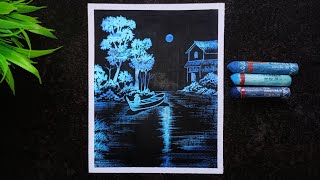 Landscape Scratch Art Homemade Scratch Art [upl. by Tjaden]