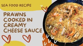 Delicious prawns cookedin a creamy cheese sauce food seafood cooking [upl. by Hippel184]