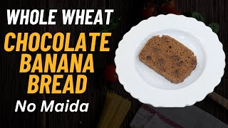 Easy Chocolate Banana Bread  Healthy Whole Wheat Banana Bread Recipe  Khapli Atta  Skinny Recipes [upl. by Nnaecyoj]