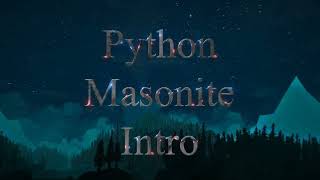 Python  Masonite  Intro [upl. by Olsson942]