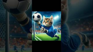 Footballer Cat 😺 Play Football cat funny movie ai browncat cat catlovers catlovers [upl. by Wendeline371]