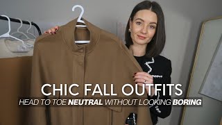 CHIC NEUTRAL FALL OUTFITS  ELEVATED WARDROBE PIECES FROM GOELIA  Styled by Sansha [upl. by Anson]