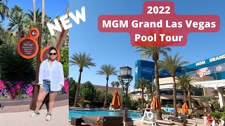 NEW MGM Grand Las Vegas Pool Tour  2022 [upl. by Ahselat817]