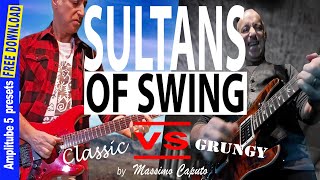 SULTANS OF SWING  DIRE STRAITS Guitar Cover and Improvisation  Amplitube 5 Presets free download [upl. by Yrtnahc]