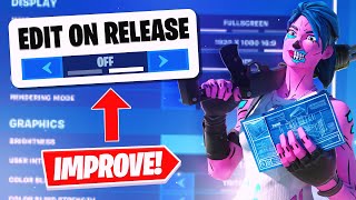 How To Quickly Improve In Fortnite With Edit On Release OFF [upl. by Jolie]