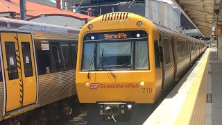 Shorncliffe SMU205 Arriving At South Brisbane Train Station Platform 2 [upl. by Atilrep]