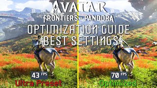 Avatar Frontiers of Pandora  OPTIMIZATION GUIDE  Every Setting Tested  Best Settings [upl. by Werdn398]