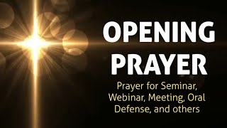 OPENING PRAYER for Seminar Webinar Meeting Oral Defense and Others  Aikz Adonis [upl. by Morentz]