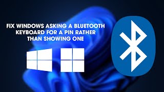 How to fix Bluetooth keyboard asking for a PIN not giving a PIN on Windows 11 amp 10 [upl. by Nelag]