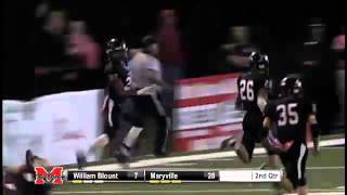 Maryvilles Shawn Prevo 85 yd return for TD vs William Blount [upl. by Daffy699]