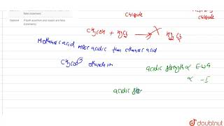 Assertion  Methanoic acid reduces mercuric chloride to mercurous chloride on heating while ethanoic [upl. by Spaulding]