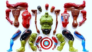 ASSEMBLE TOYS SUPERHEROES  Spiderman IronMan Hulk Smash And Sirenhead  MARVEL AVENGERS TOYS [upl. by Branscum]