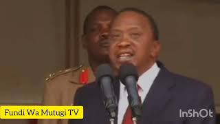 FORMER PRESIDENT UHURU KENYATTA SPEAKING AFTER WINNING ELECTIONS 2013 PRESIDENCY [upl. by Chard56]