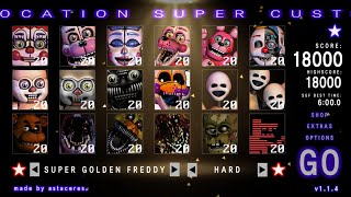 Sister Location Super Custom Night  Super Golden Freddy Complete [upl. by Loma944]