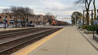 BNSF 768 leads HBRCKCK past Lagrange rd metra station [upl. by Ibbetson]