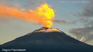 Timelapse Volcan Popocatepetl a 8 km de distancia del crater [upl. by Akirre]