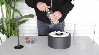 JHY Design Tabletop Fire Bowl Pot assemble instructional video [upl. by Elttil460]