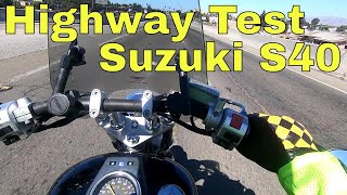 Highway Ride to work on Suzuki s40 Boulevard motorcycle [upl. by Dub]