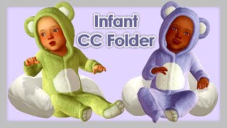 Sims 4 infant cc folder maxis match  CAS  Bonus Furniture nursery  cc dosyası  hairclothesacc [upl. by Okoyik240]