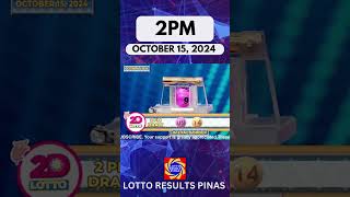 Lotto Result October 15 2024 2PM Draw  PCSO Lotto Result Today pcsolottoresulttoday swertres [upl. by Karisa]