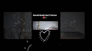 Surah Hashr last 3 Verses shorts short yt trending allah اكسبلور [upl. by Lavotsirc]